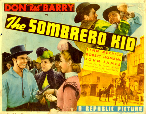 Title card for "The Sombrero Kid" starring Don Barry.