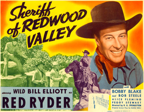Title Card for "Sheriff of Redwood Valley.