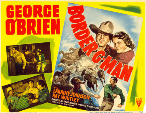 Title card for "Border G-Man" starring George O'Brien.