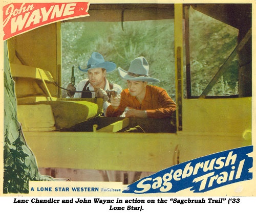 Lane Chandler and John Wayne in action on the "Sagebrush Trail" ('33 Lone Star).