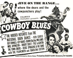 Newspaper ad for "Cowboy Blues" starring Ken Curtis.