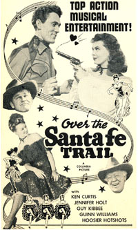 Newspaper ad for "Over the Santa Fe Trail".