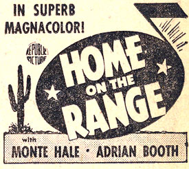 "Home On the Range" ad.