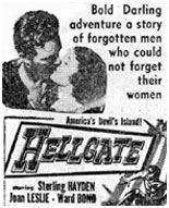 Newspaper ad for "Hellgate".