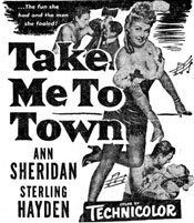 Newspaper ad for "Take Me to Town".